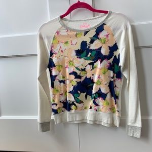 EUC CREWCUTS FLORAL PULLOVER | SIZE 14